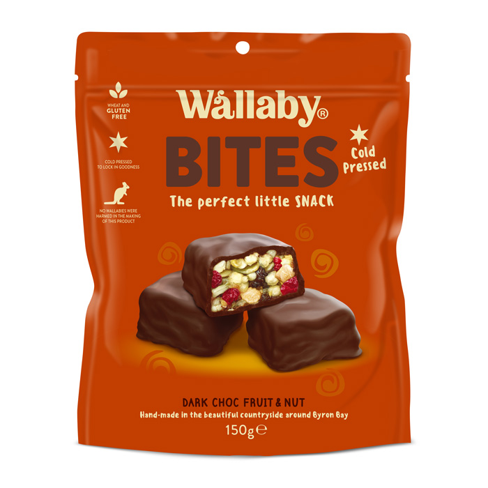 Wallaby Bites Dark Choc, Fruit & Nut