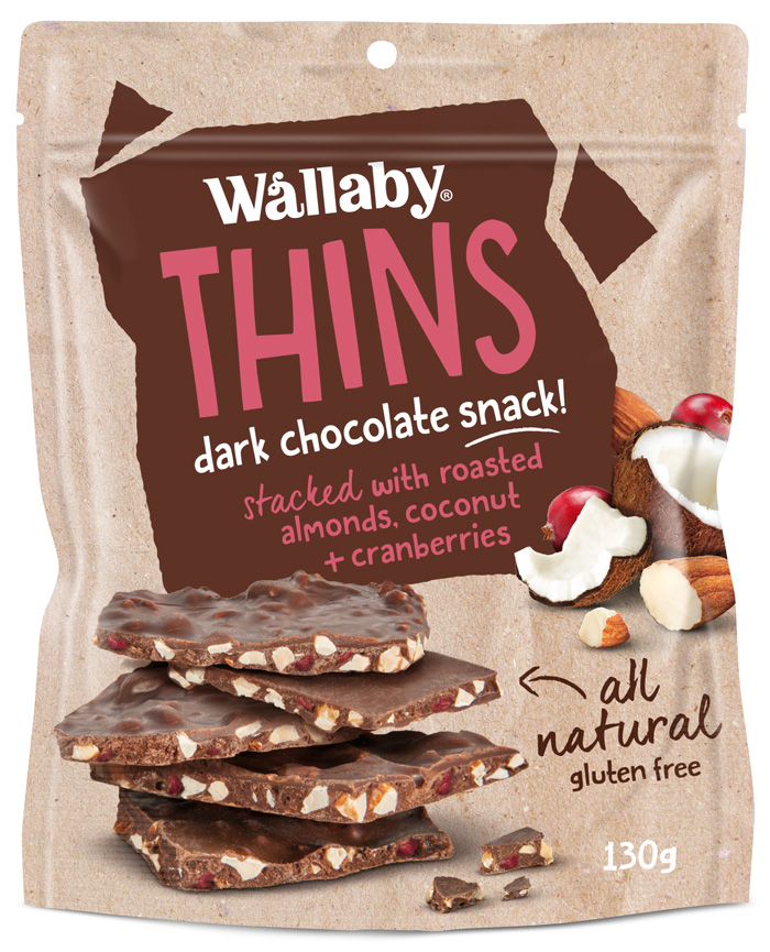 Wallaby Thins Almond, Coconut & Cranberry